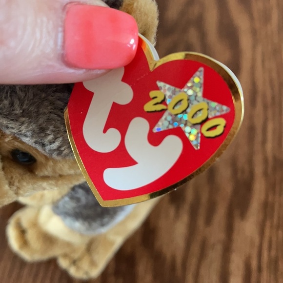 TY Beanie Baby SARGE the GERMAN SHEPARD, RETIRED. SILVER STAR made 2-14-2000 - Picture 5 of 8